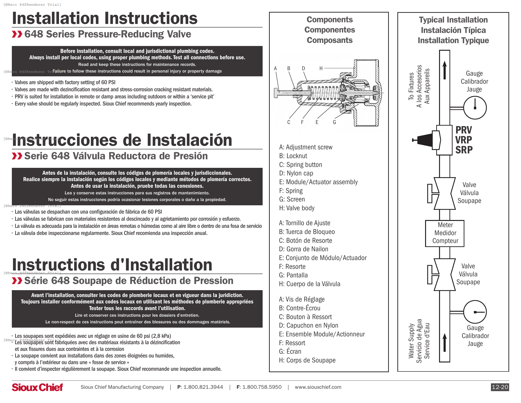 687 SERIES - SERVICEBOX PRV VALVE - INSTRUCTION SHEET.PDF Technical Document